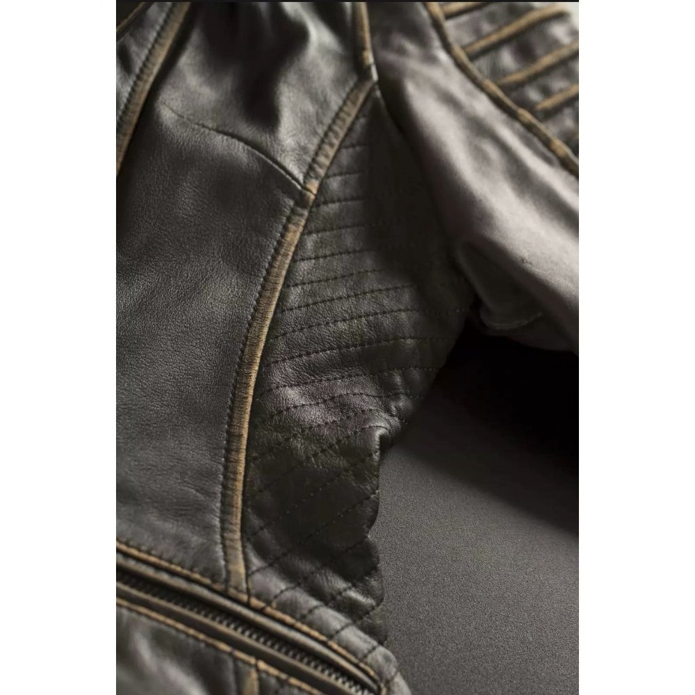 AFFLICTION Leather TRUE DESTINY WOMEN'S JACKET Bla - Picture 11 of 12